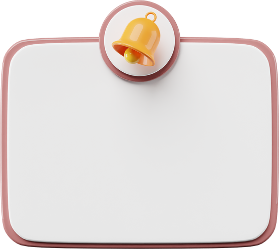 Pink Minimalist 3D Notification Reminder